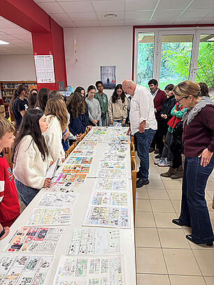 Jean-David Morvan scénariste et auteur de BD, au collège de Laroche Beaulieu