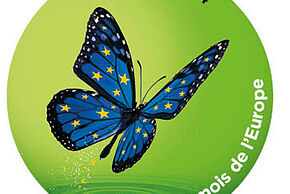 Logo du Joli mois de l'Europe 2024 représentant un papillon - Agrandir l'image, fenêtre modale