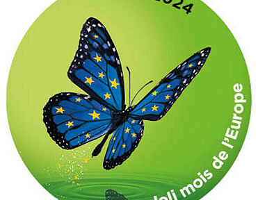 Logo du Joli mois de l'Europe 2024 représentant un papillon